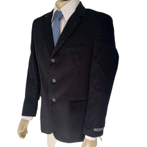 Blazer masculino preto de algodão modelo italiano