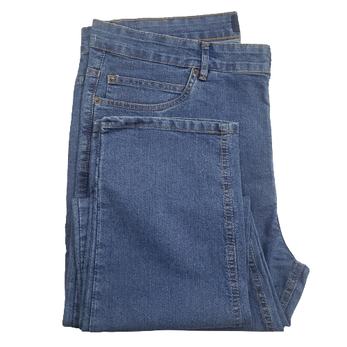 fabrica de roupas plus size Calça jeans extra grande azul claro