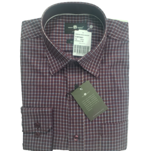 Camisa de flanela xadrez vinho