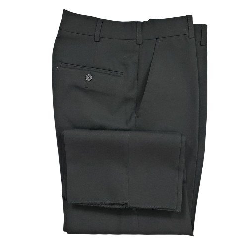 Calça social preta de microfibra Oxford