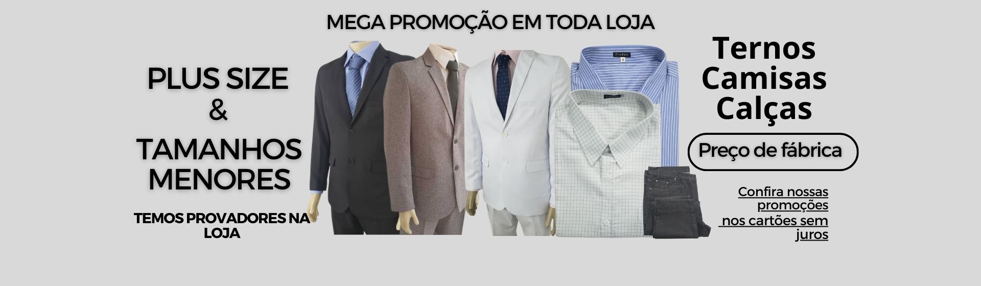 Loja de ternos e blazer masculino na promoção