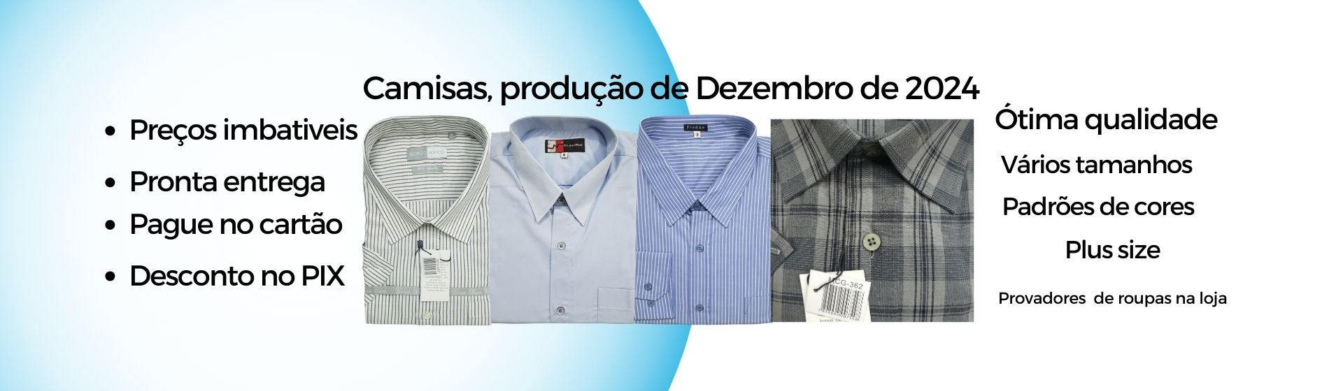 Camisa social em promoção