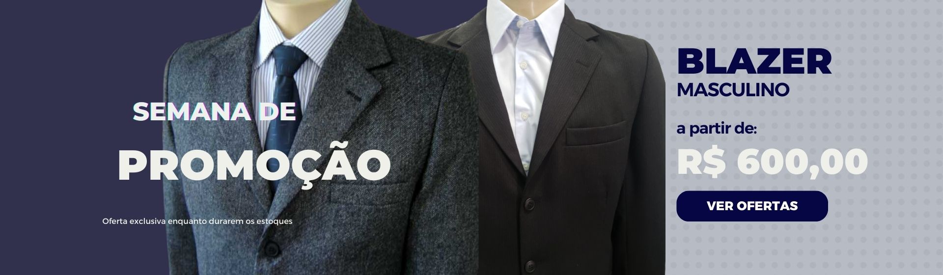 Blazer masculino na promoção